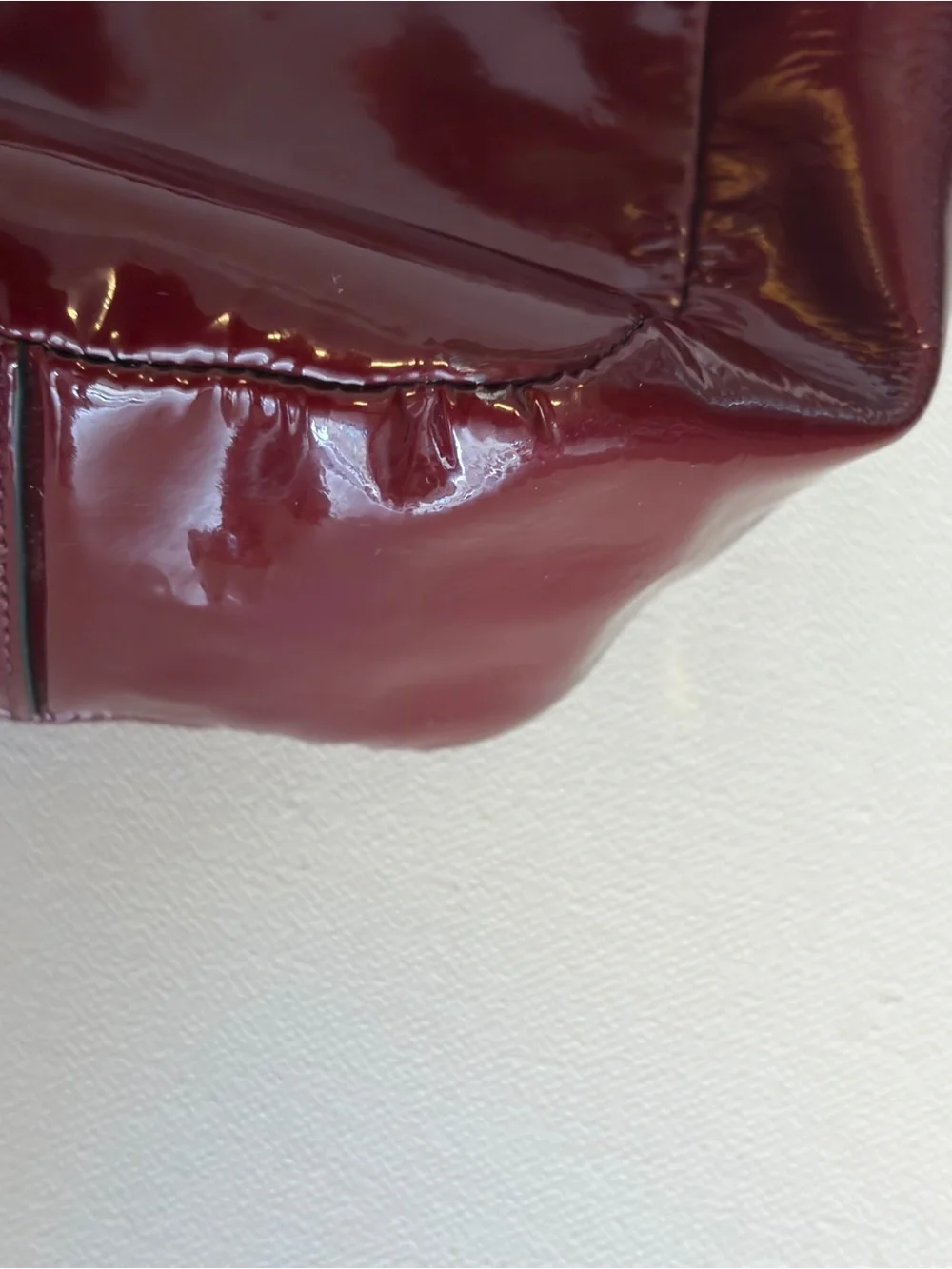 Coach Burgundy Patent Leather Shoulder Bag Y2K SoHo